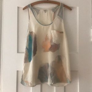 Wilfred watercolour silk top
